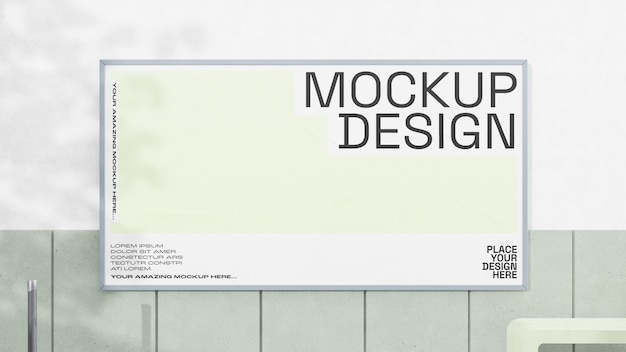 Wall poster mockup design