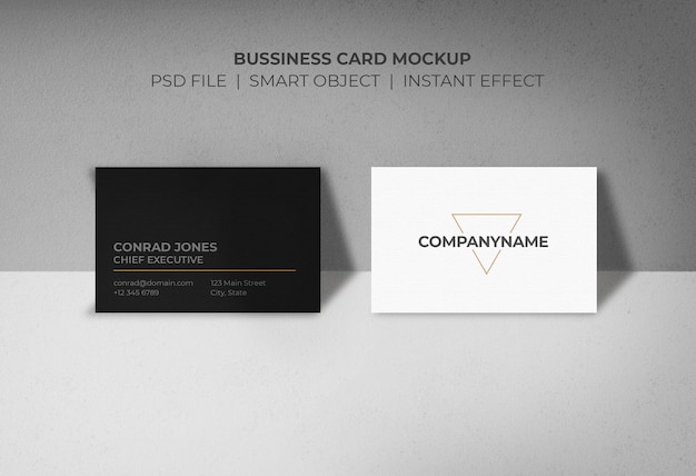 Wall supported bussiness cards mock up