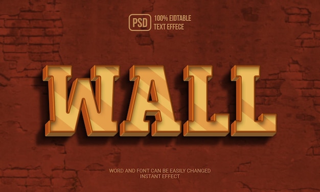 Wall text style effect