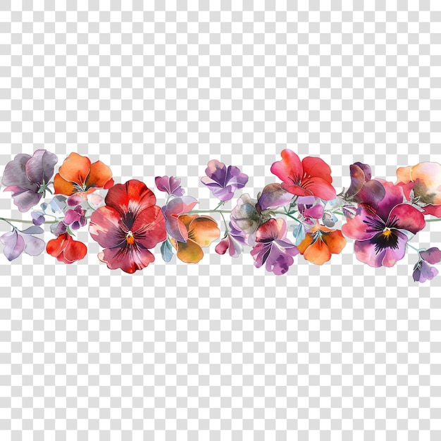 PSD wallflower flower elementon transparent background