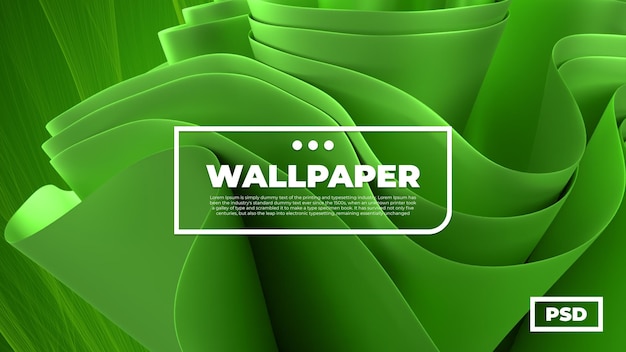 Wallpaper desktop abstract 3d green Color