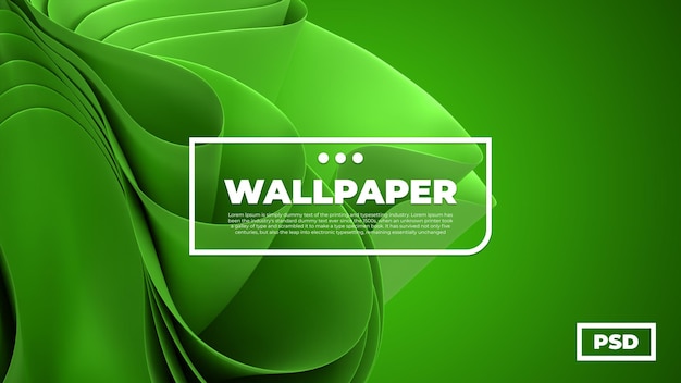 Wallpaper desktop abstract 3d green Color