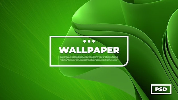 Wallpaper desktop abstract 3d green Color