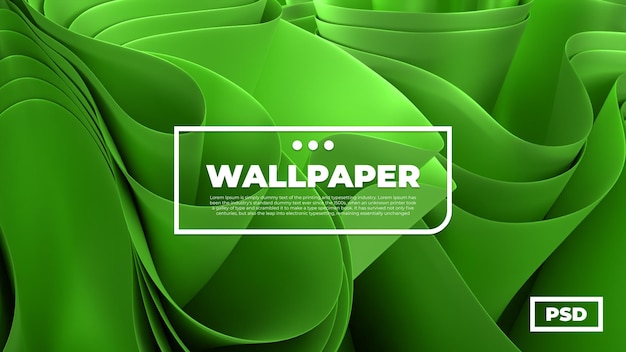 Wallpaper desktop abstract 3d green Color