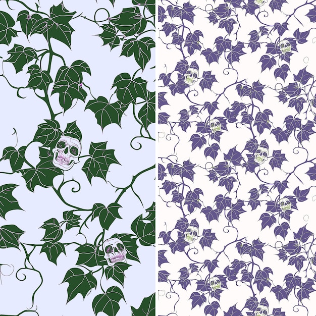 the wallpaper is purple and green with the purple flowers