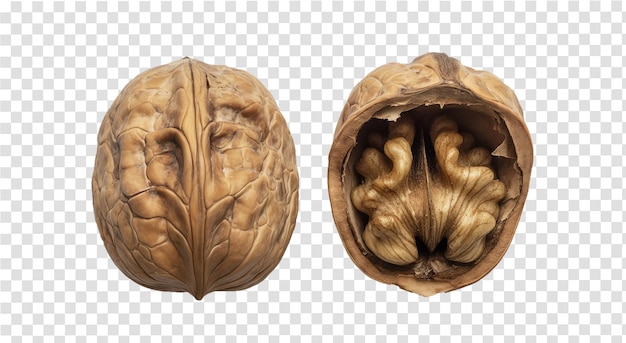 Walnuts isolated on transparent background