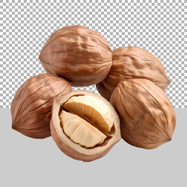 Walnuts on Transparent background Ai Generated