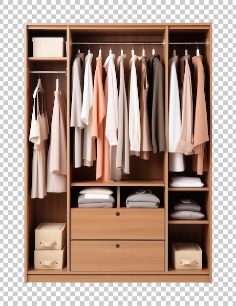 PSD wardrobe isolated on transparent background