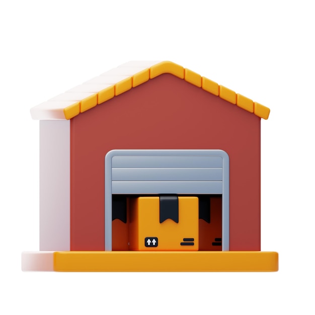 PSD warehouse 3d icon