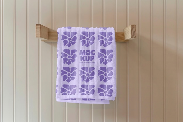 Warm color towel mockup