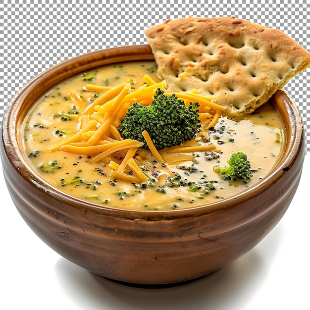 PSD a warm and comforting bowl of clam chowder served with on a transparent background