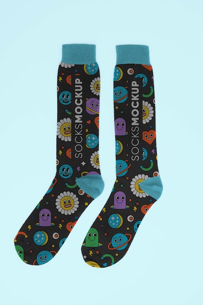 Warm socks mockup design