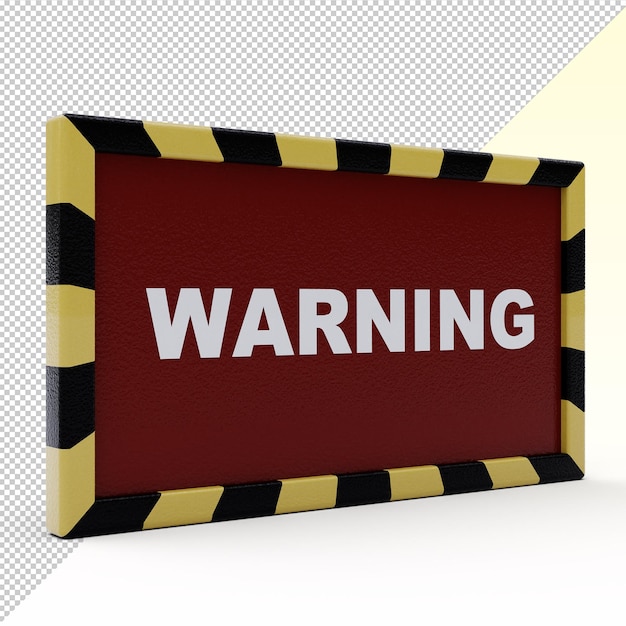 PSD warning sign isolated