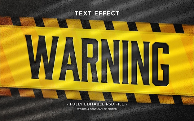 PSD warning text effect