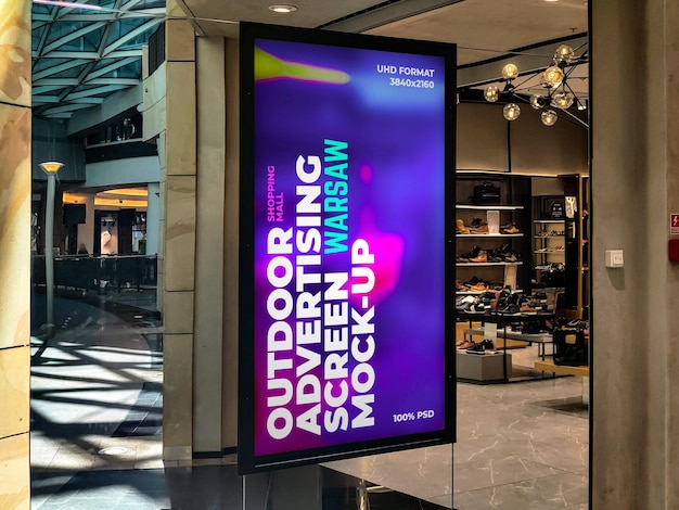 PSD warsaw outdoor citylight advertising screen mockup 5 v4 2