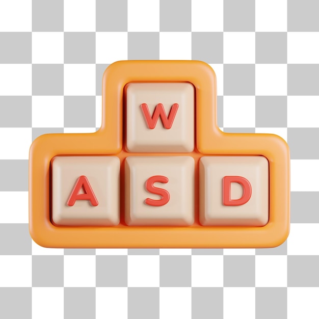 WASD Button 3D Icon