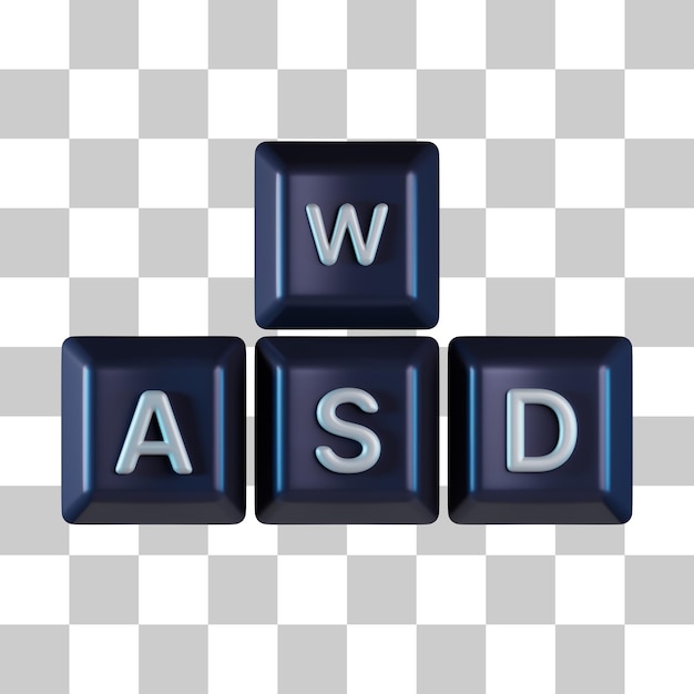 WASD Button 3D Icon