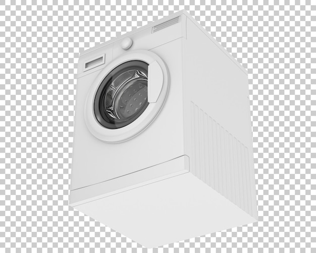 Washing machine on transparent background 3d rendering illustration