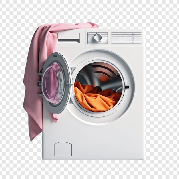 PSD a washing machine with a pink cloth on it