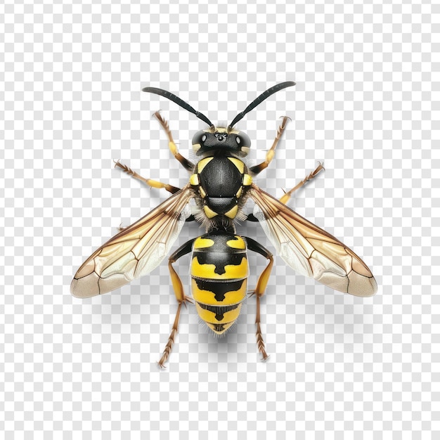 Wasp fly full body isolate on transparency background PSD