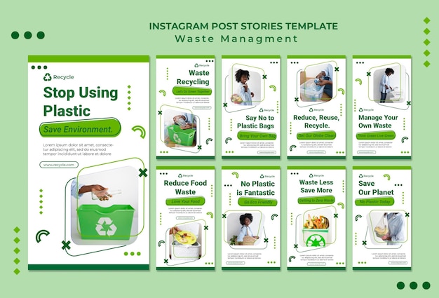 Waste management insta story design template