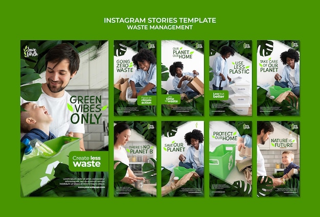 Waste management insta story design template