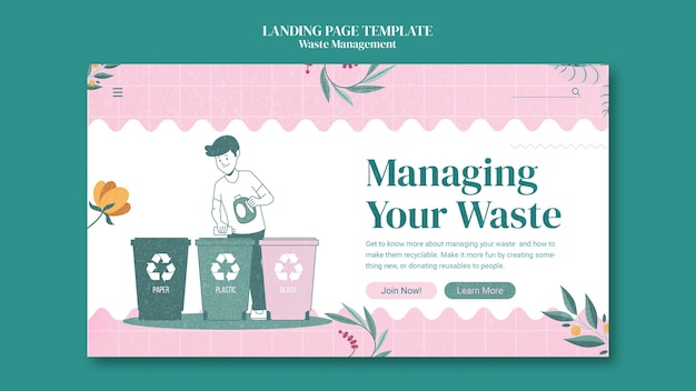 Waste management landing page