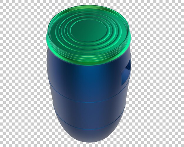 Waste water barrel on transparent background 3d rendering illustration