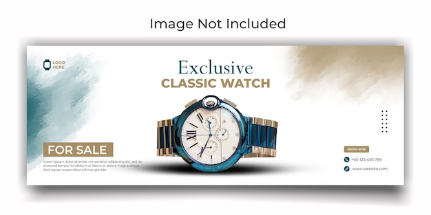 PSD watch cover social media template design