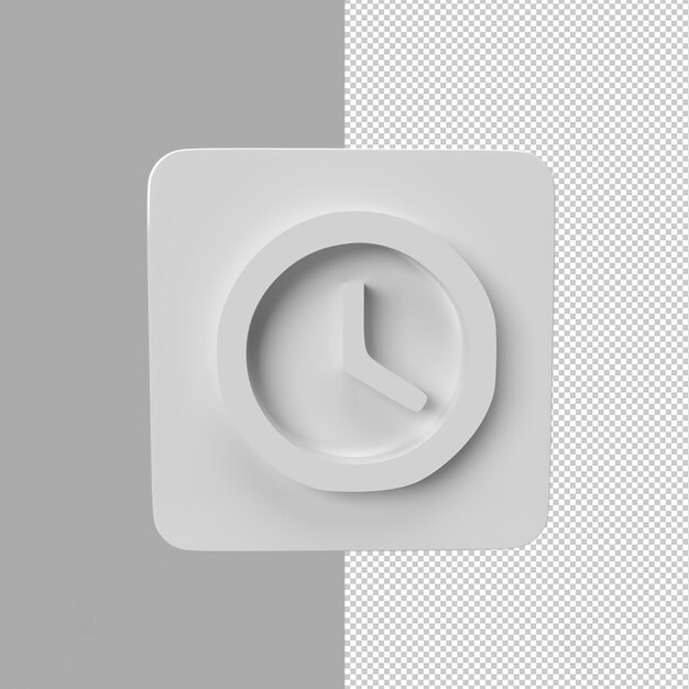 Watch later icon. 3d render illustration