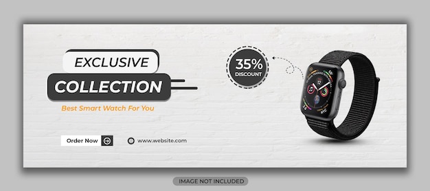 Watch product sale facebook cover template