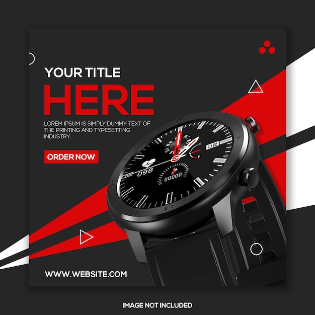 Watch Product social media square promotional template