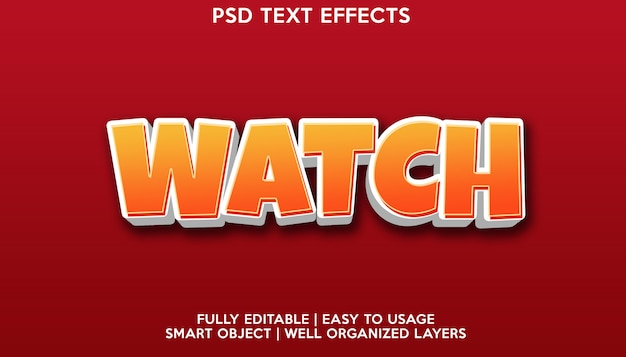 Watch text effect