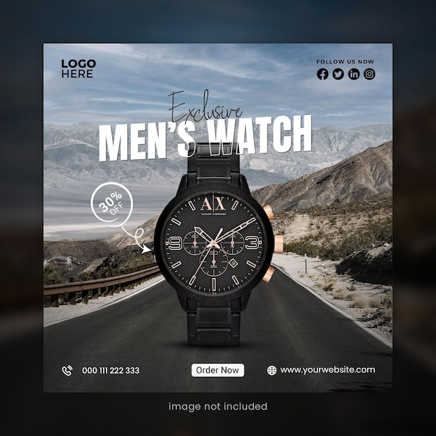 a watch that says mens watch on it