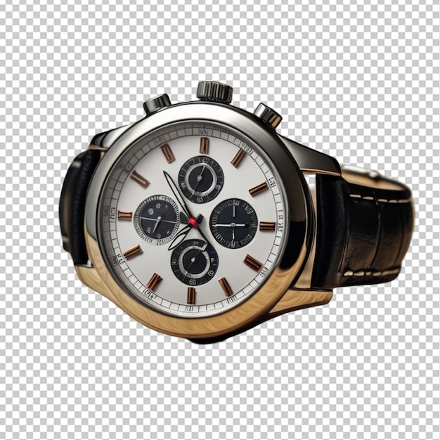 PSD a watch with a black band and a gold band