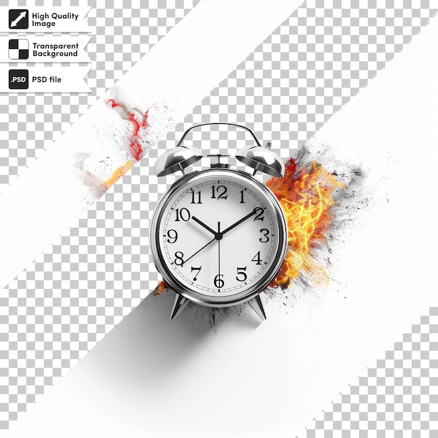 PSD a watch with a fire burning in the background and the time is 10 15