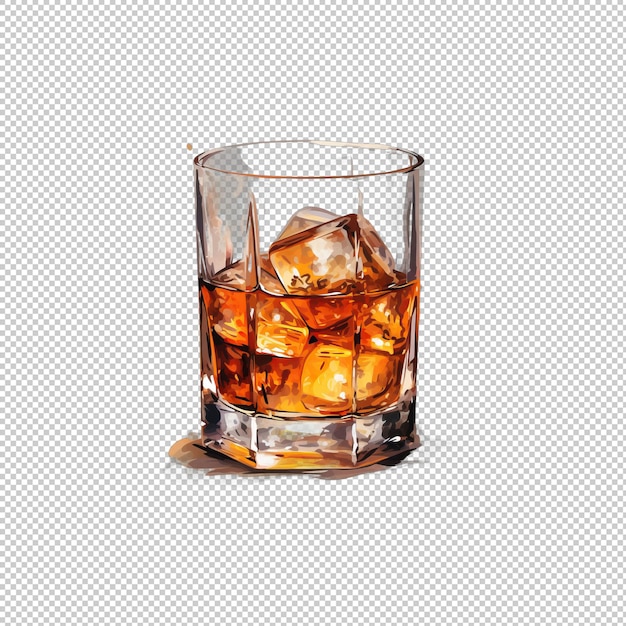 Watecolor logo Whiskey Smash isolated backgrou