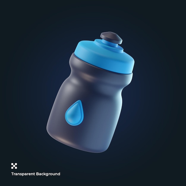 Water bottle 3d icon illustration