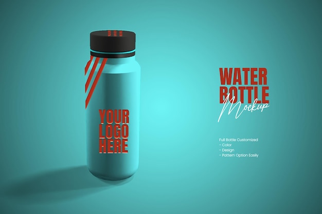 Water Bottle 3D Mockup Fully Editable