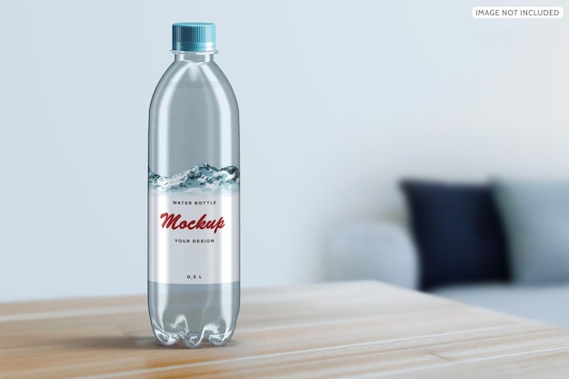 Water bottle mockup isolated