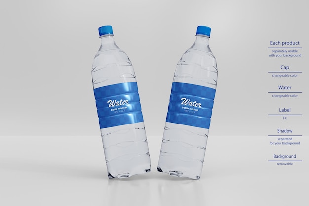 Water bottle mockup