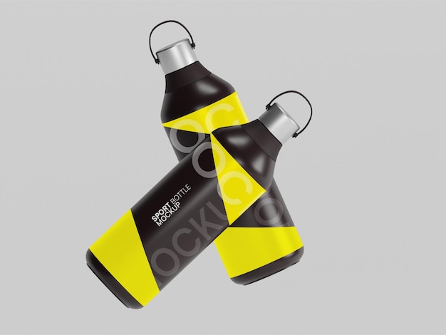 Water bottle mockup