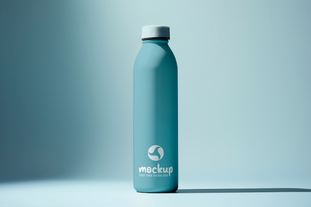 Water bottle in studio mockup