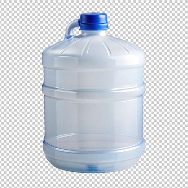 PSD water container on transparent background