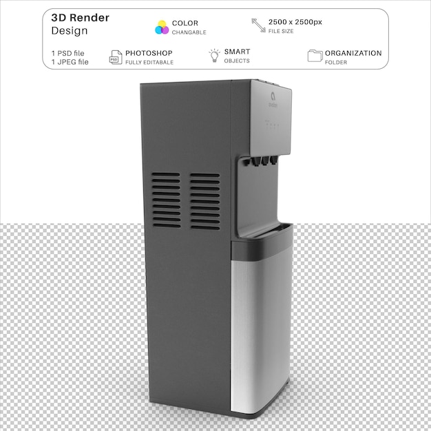 Water Cooler 3D Modeling PSD