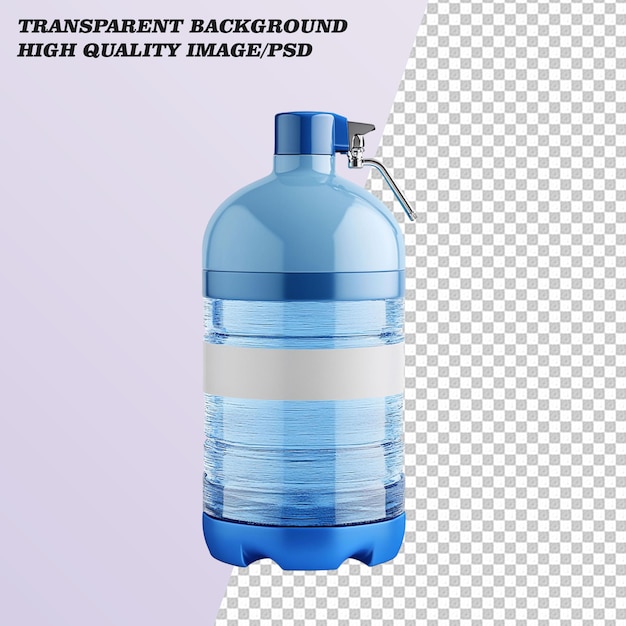 PSD water dispenser on transparent