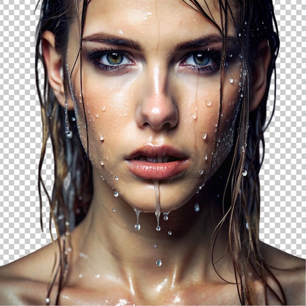 PSD water dripping from woman face