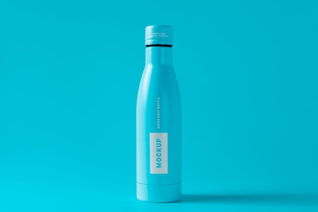 Water drop bottle mockup