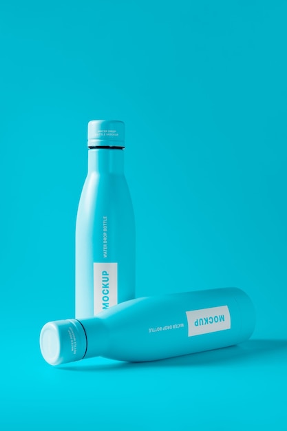 Water drop bottle mockup