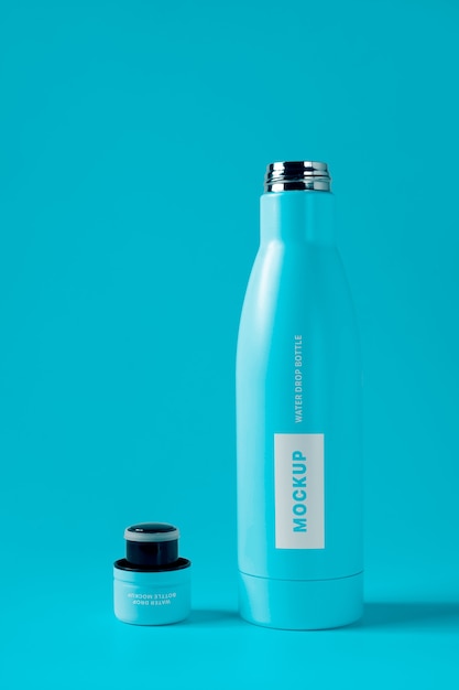 Water drop bottle mockup